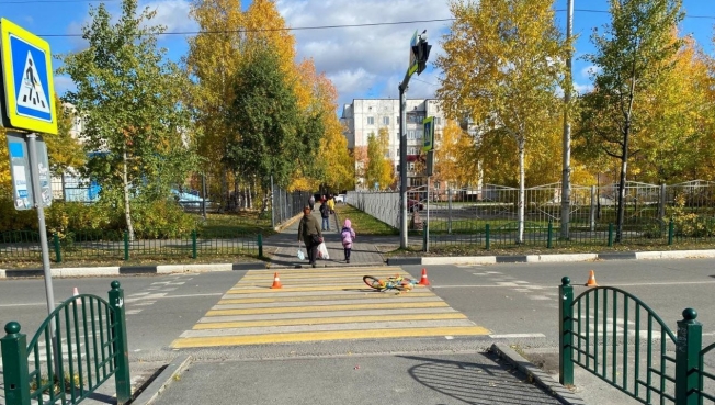 В Сургуте десятилетний велосипедист попал в ДТП по пути в школу