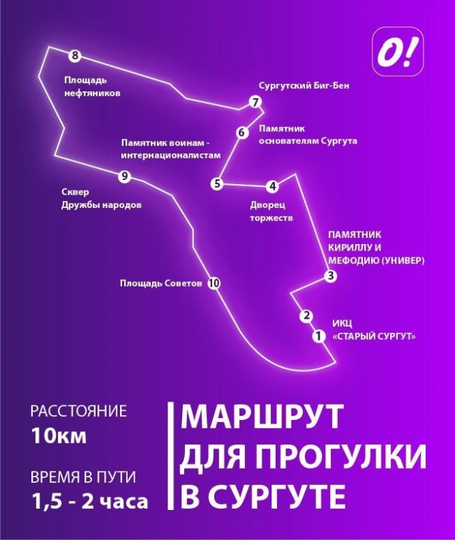 Прогулочные маршруты в Сургуте