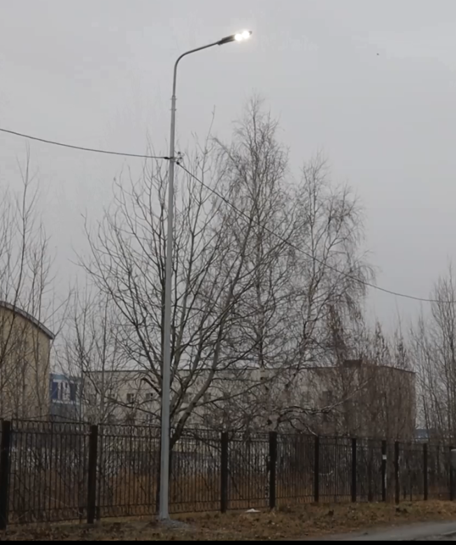 На улице Пушкина в Сургуте оборудовали энергоэффективные фонари