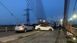 В ДТП на мосту через Обь под Сургутом пострадали два человека
